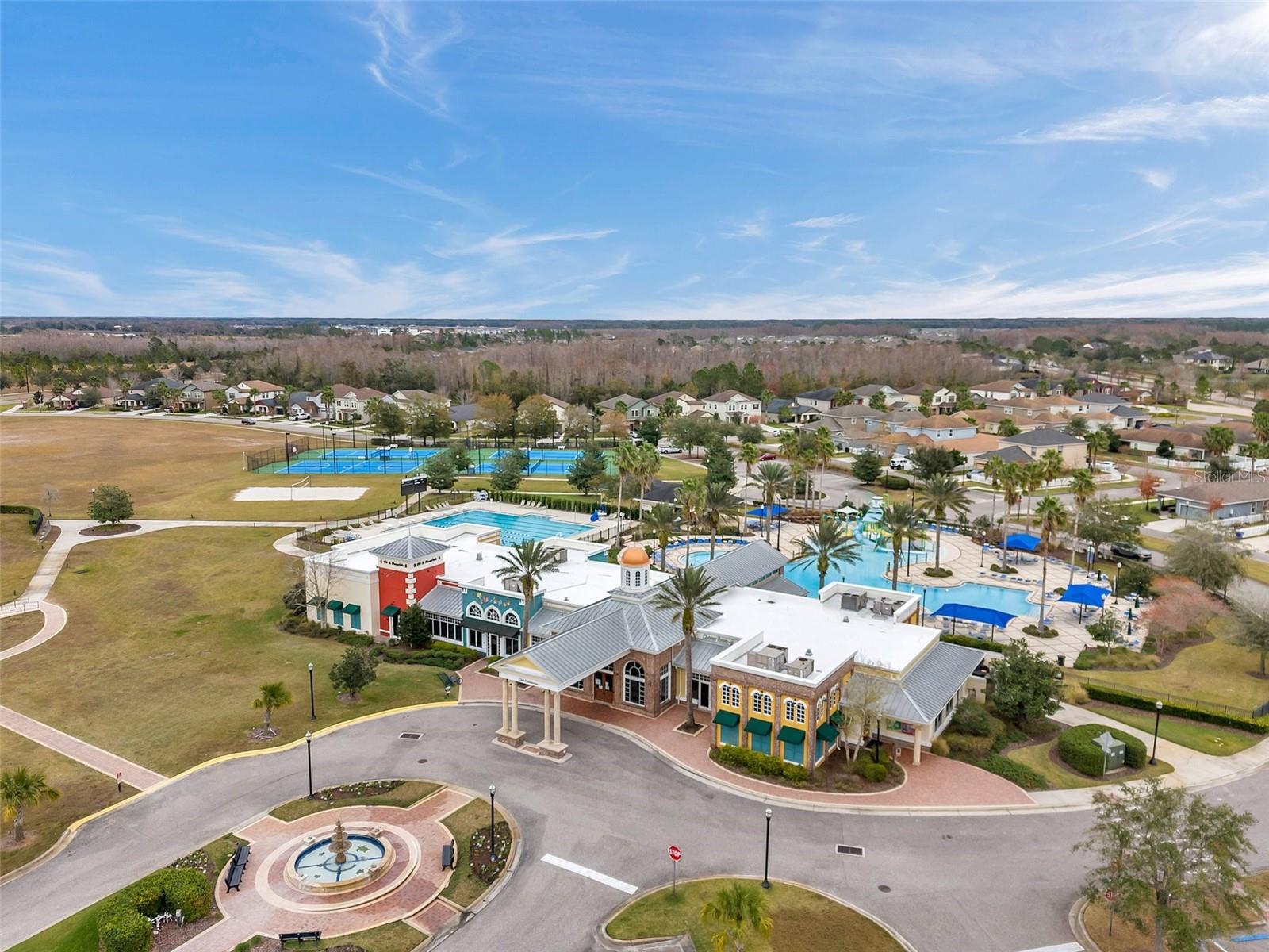 Overhead view of Clubhouse area