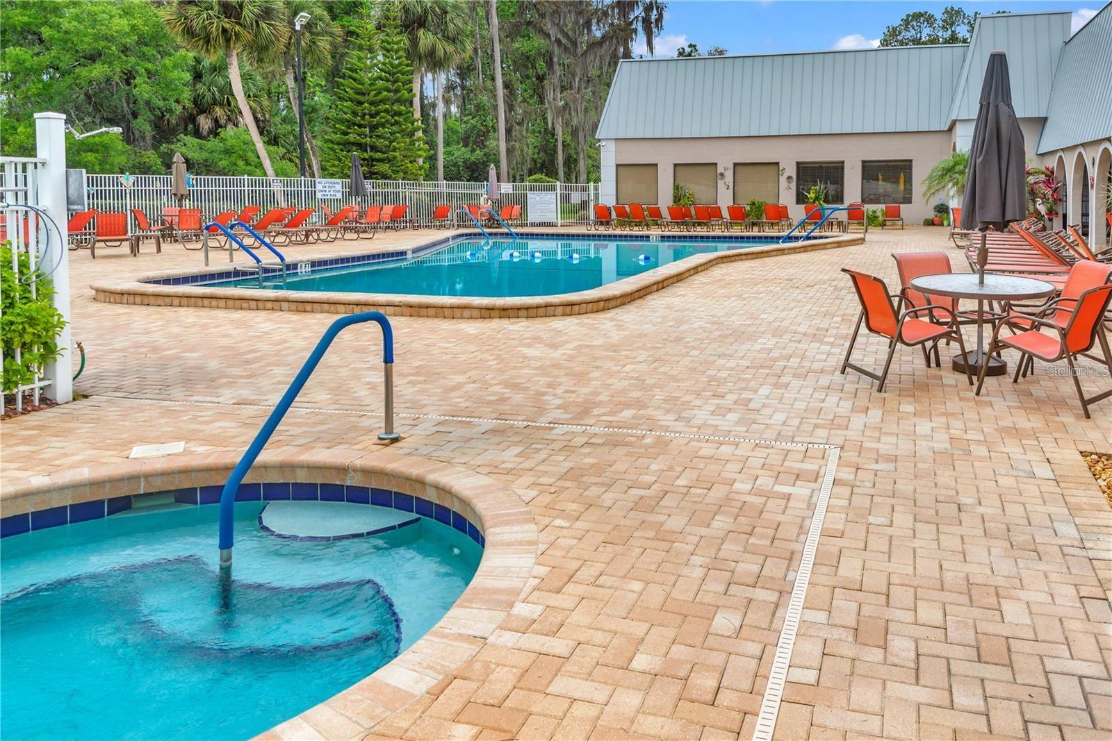 HOT TUB ADJACENT TO SWIMMING POOL