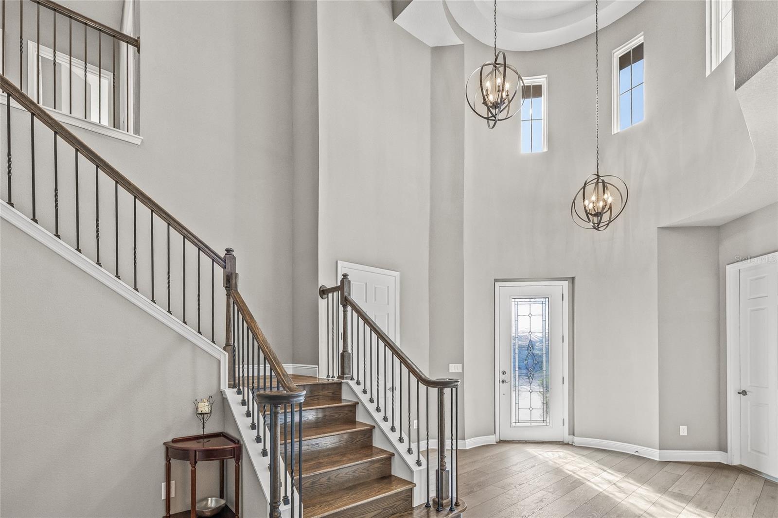 Two story grand foyer