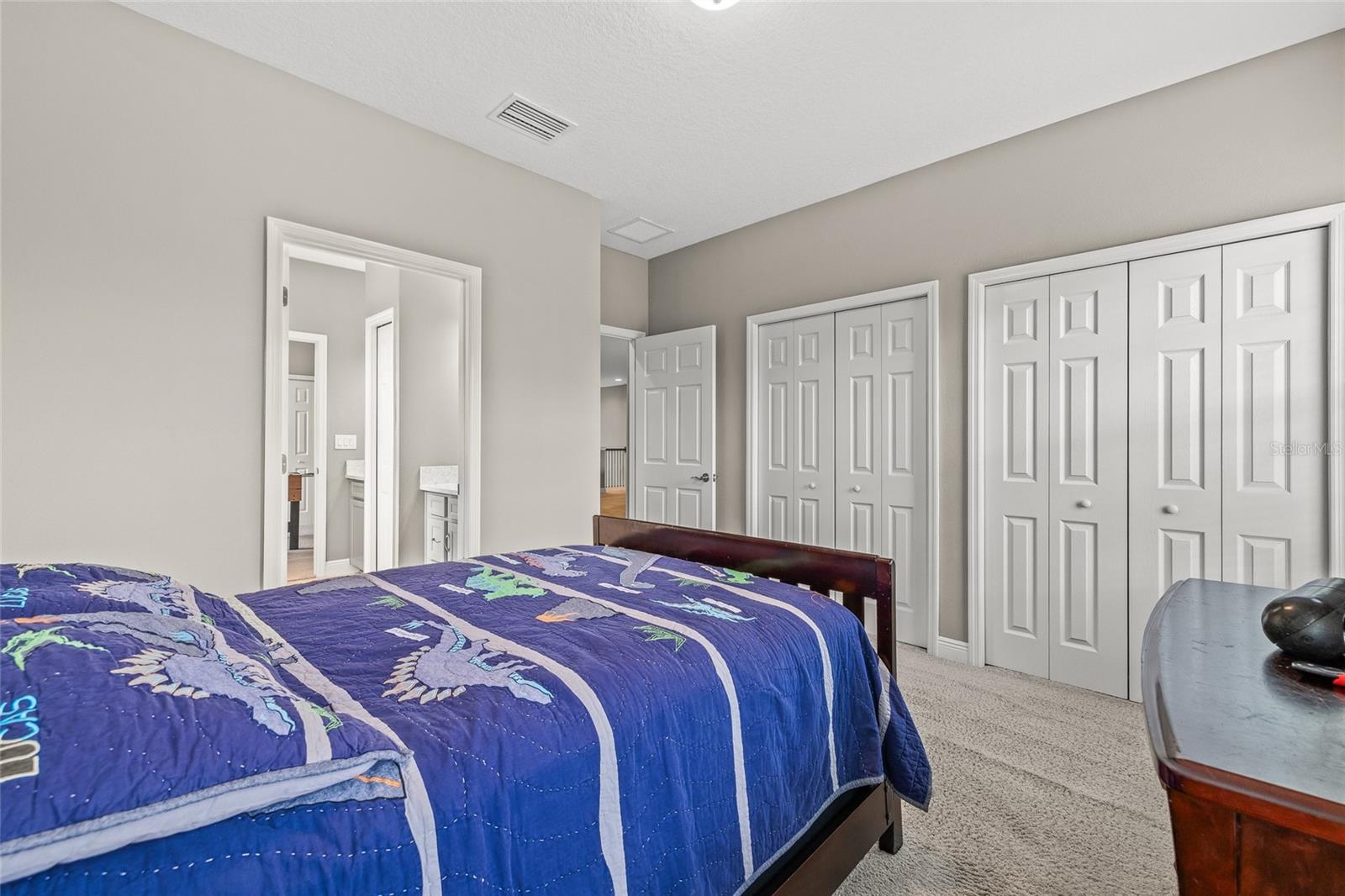 Bedroom 3 with dual closets and access to jack and jill bathroom