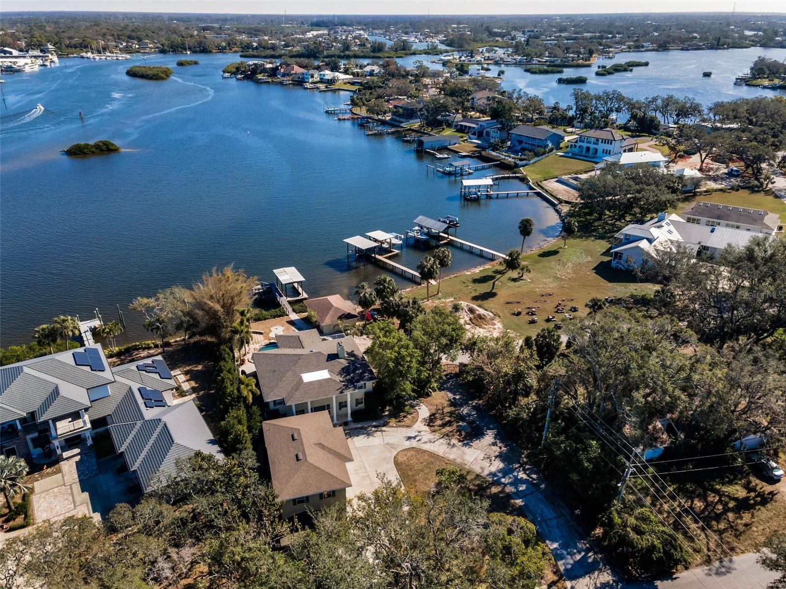 View of circle drive and estate