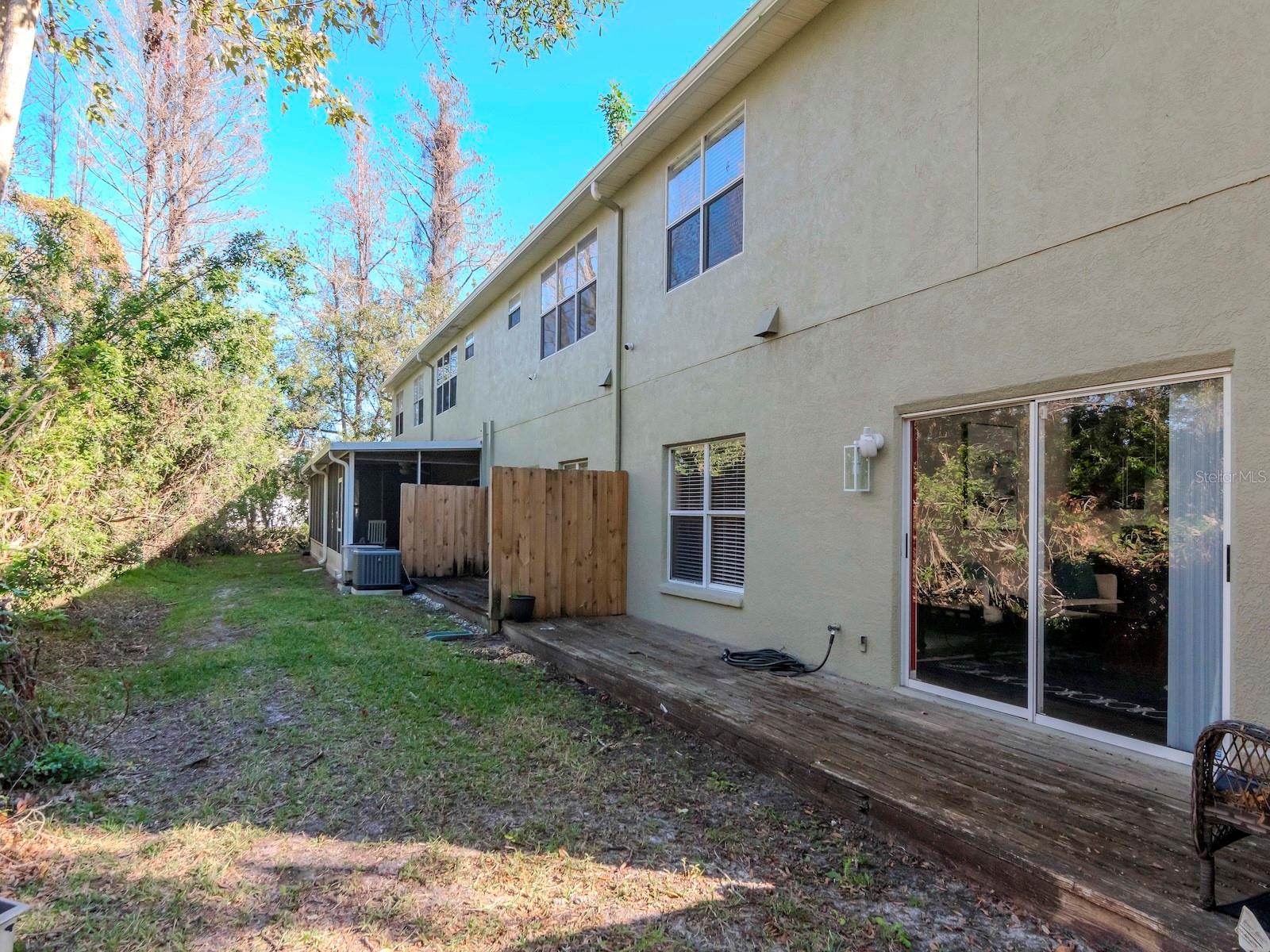 Backyard and deck