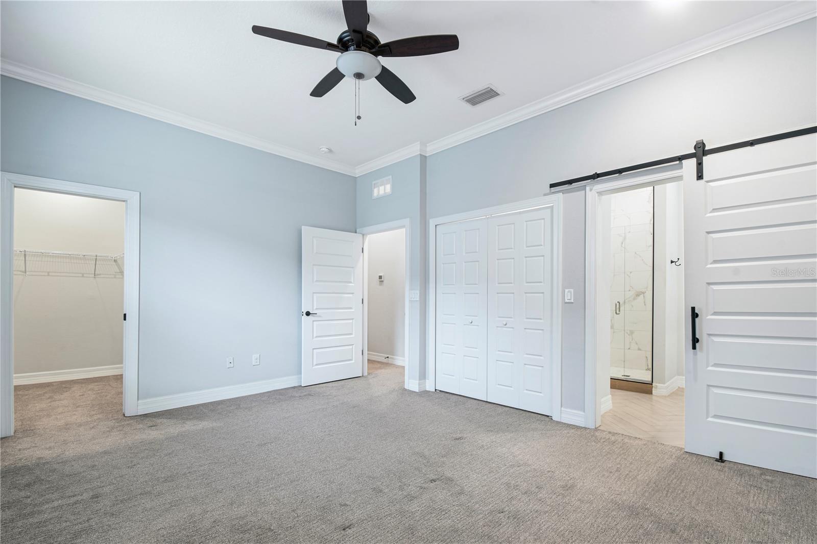 Master bedroom with 2 closets