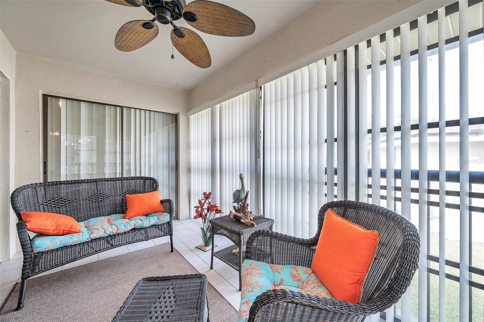 Enclosed screened patio