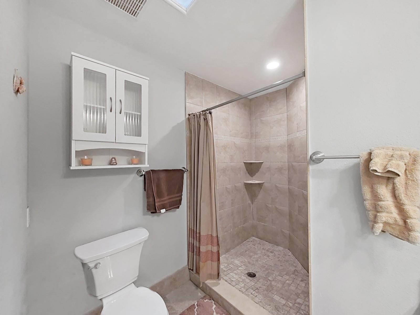 Master Bathroom with shower/no tub.