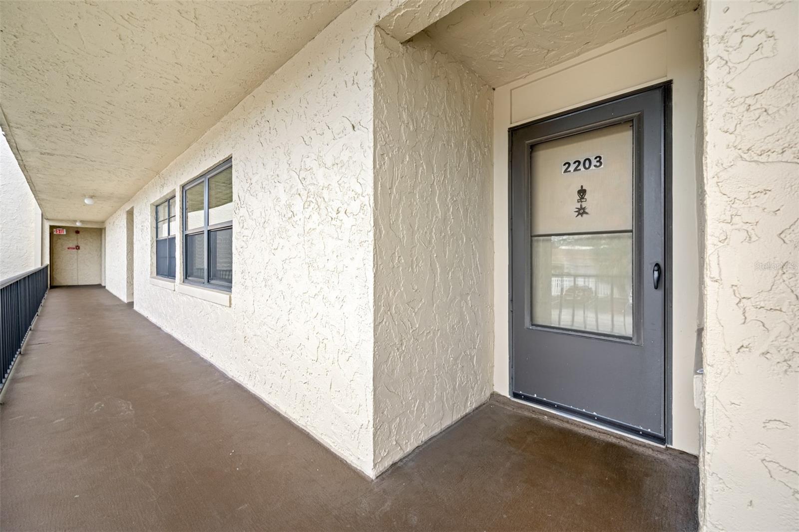 Front door of unit