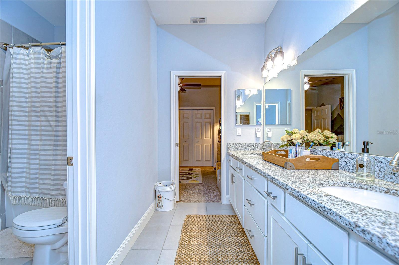 Second bathroom with dual sinks!