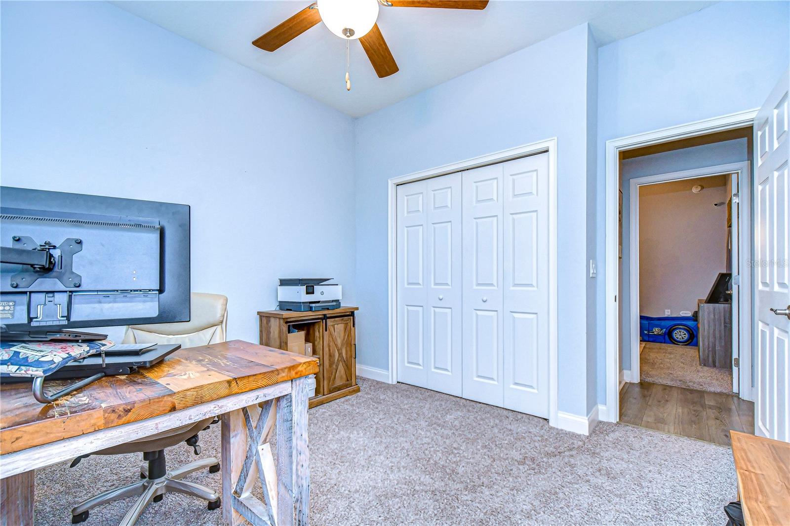 Fourth bedroom with double sliding door closet!