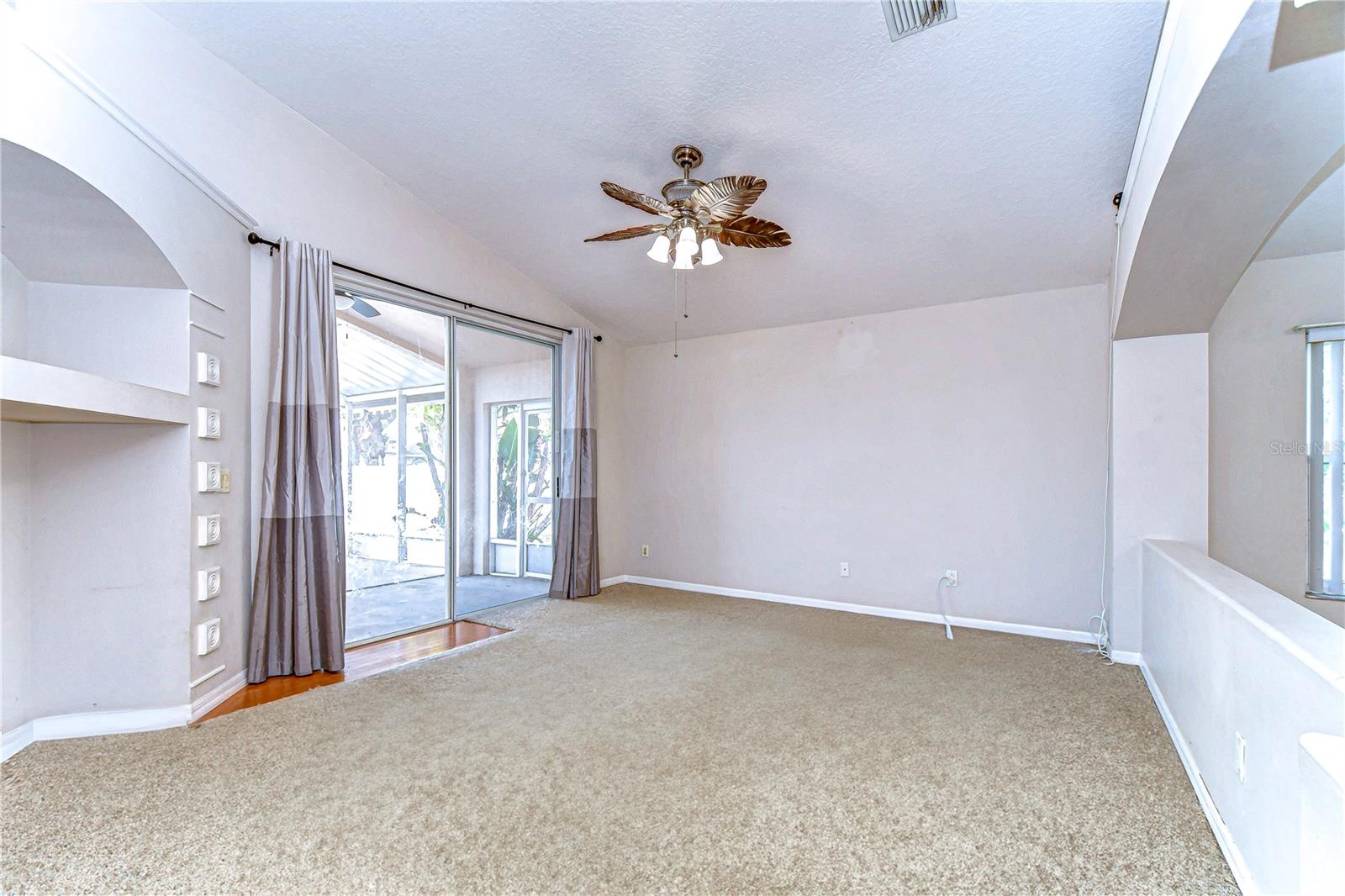 Sliding glass doors leading out to the patio!