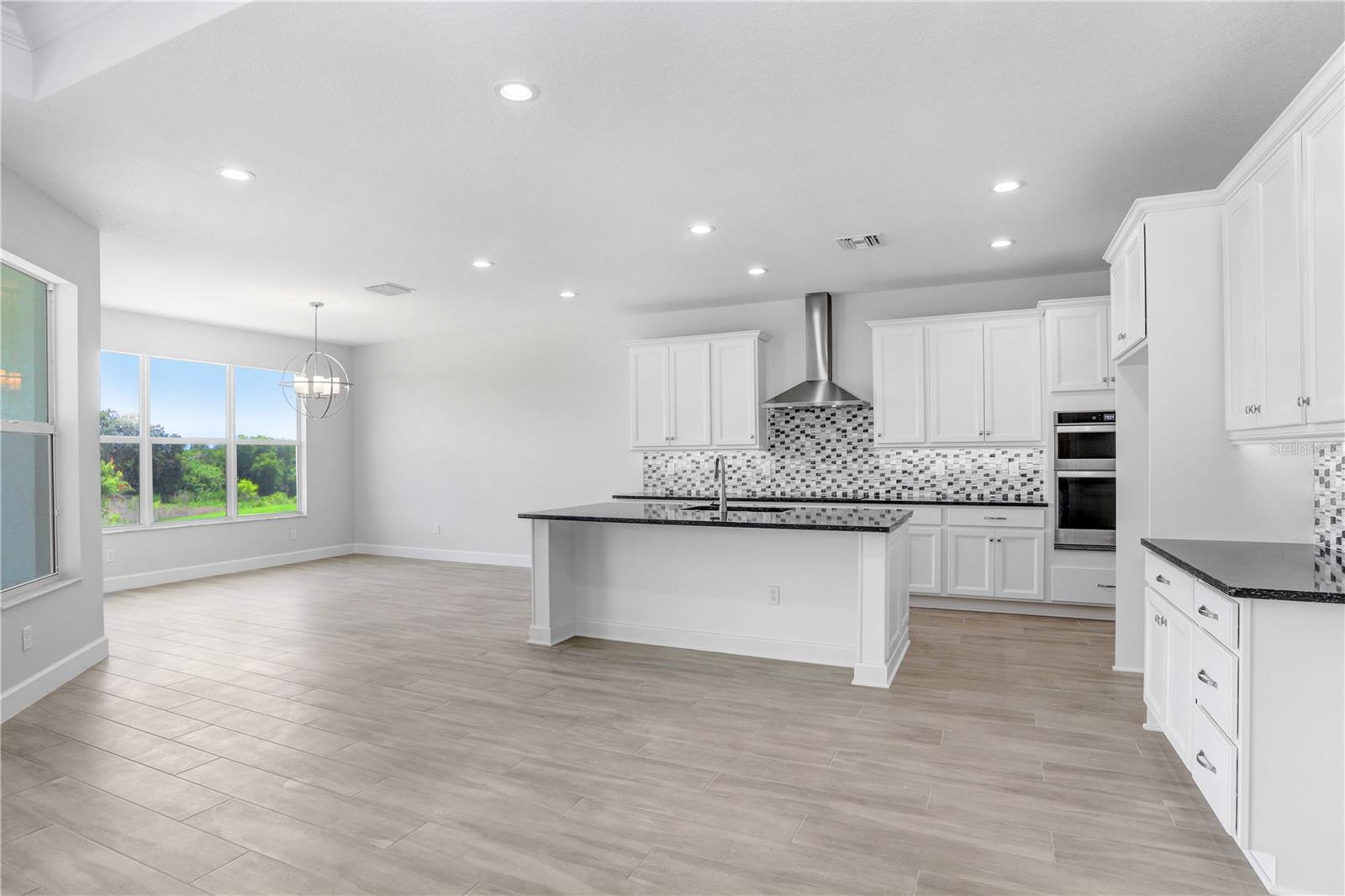 Gourmet Kitchen open to Breakfast Nook