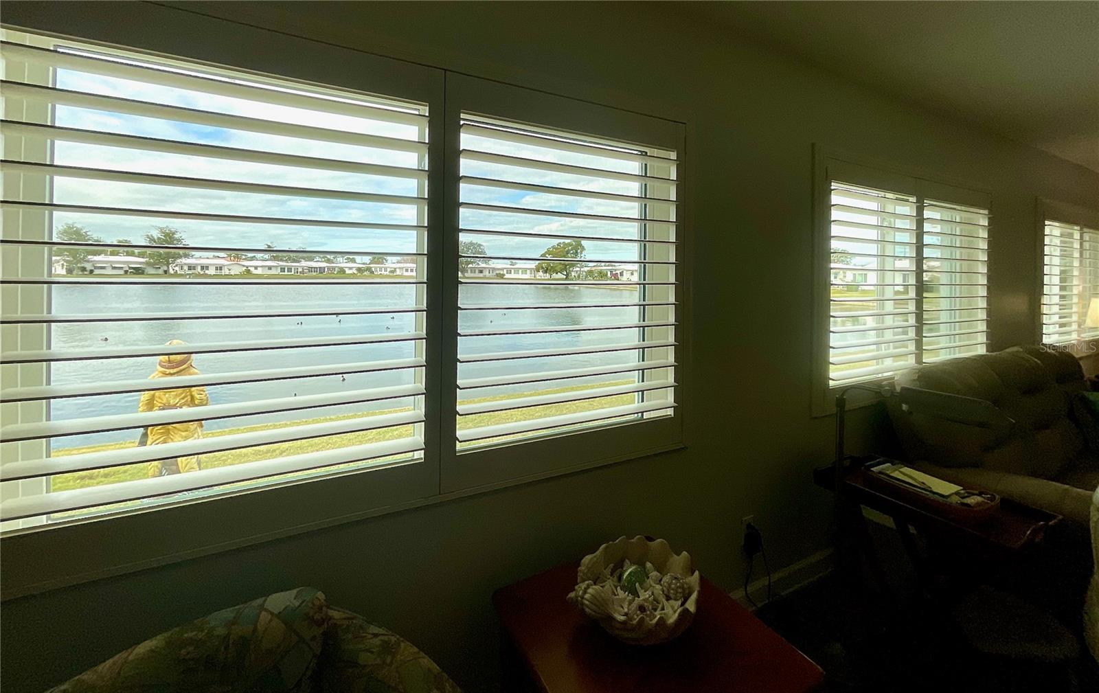 Family room water view