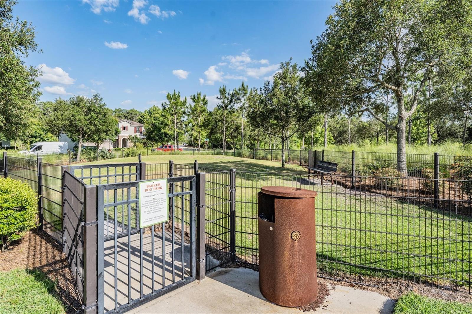 Dog park, just 1 of a few throughout community