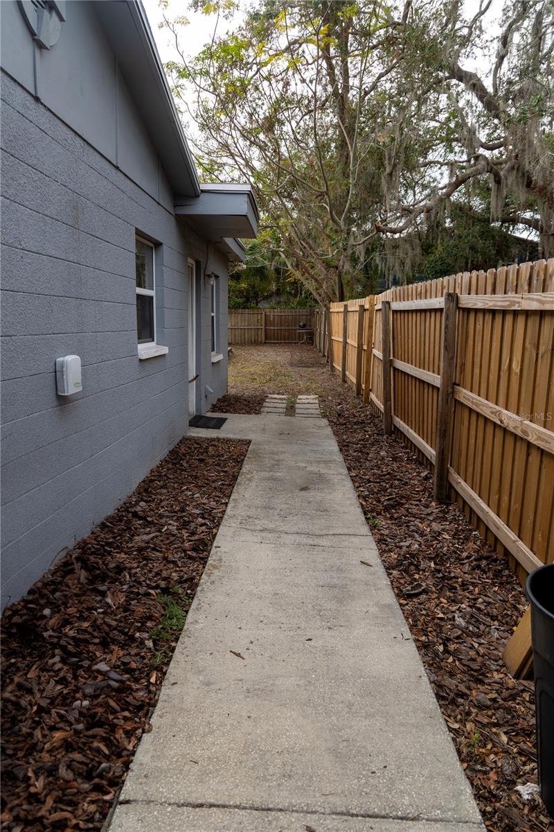 The Side of The Home Looking Toward The Back Yard