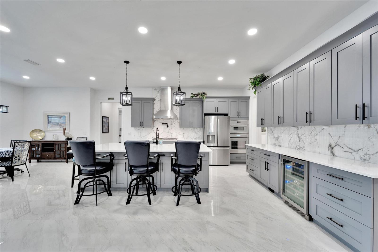 Kitchen with 2 Wine Refrigerators