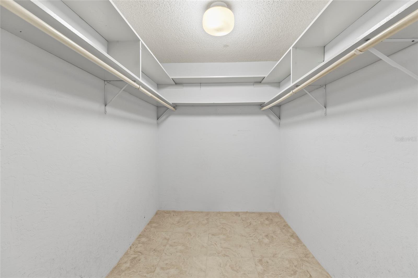 Large primary walk-in closet