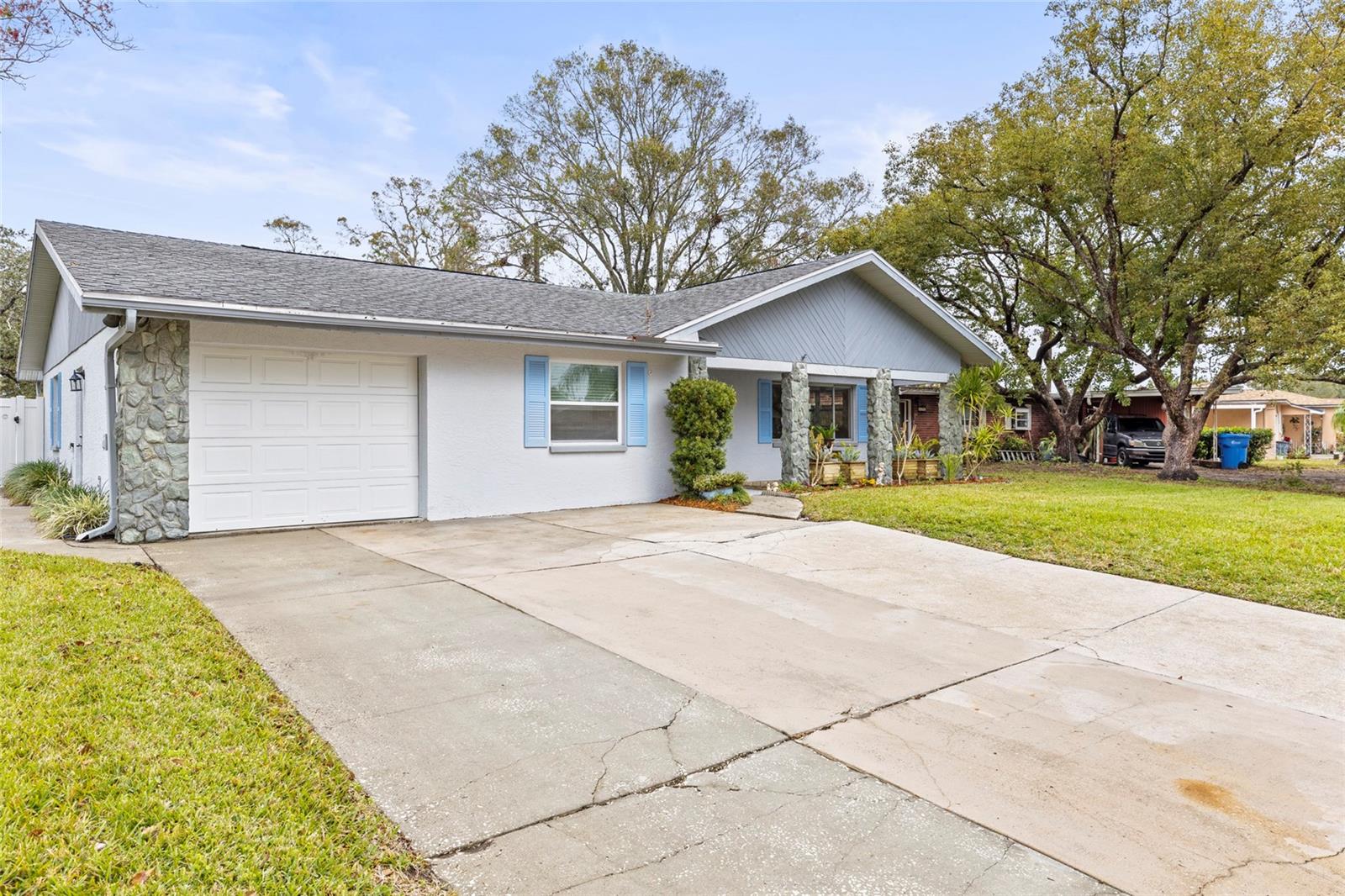 Large driveway