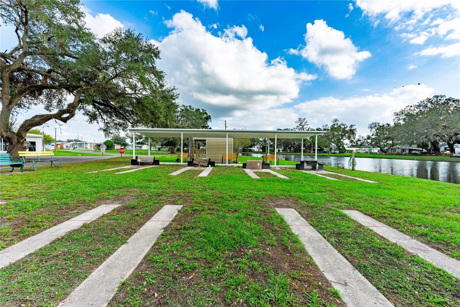 Community horseshoe area.