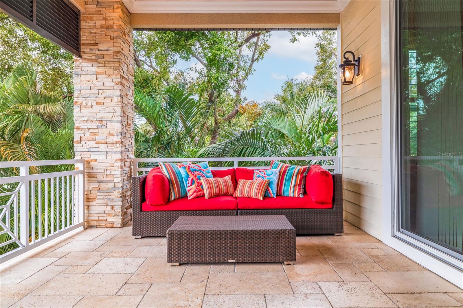 rear patio- upstairs