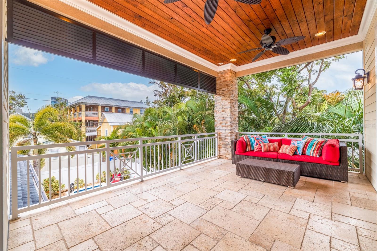 rear patio- upstairs