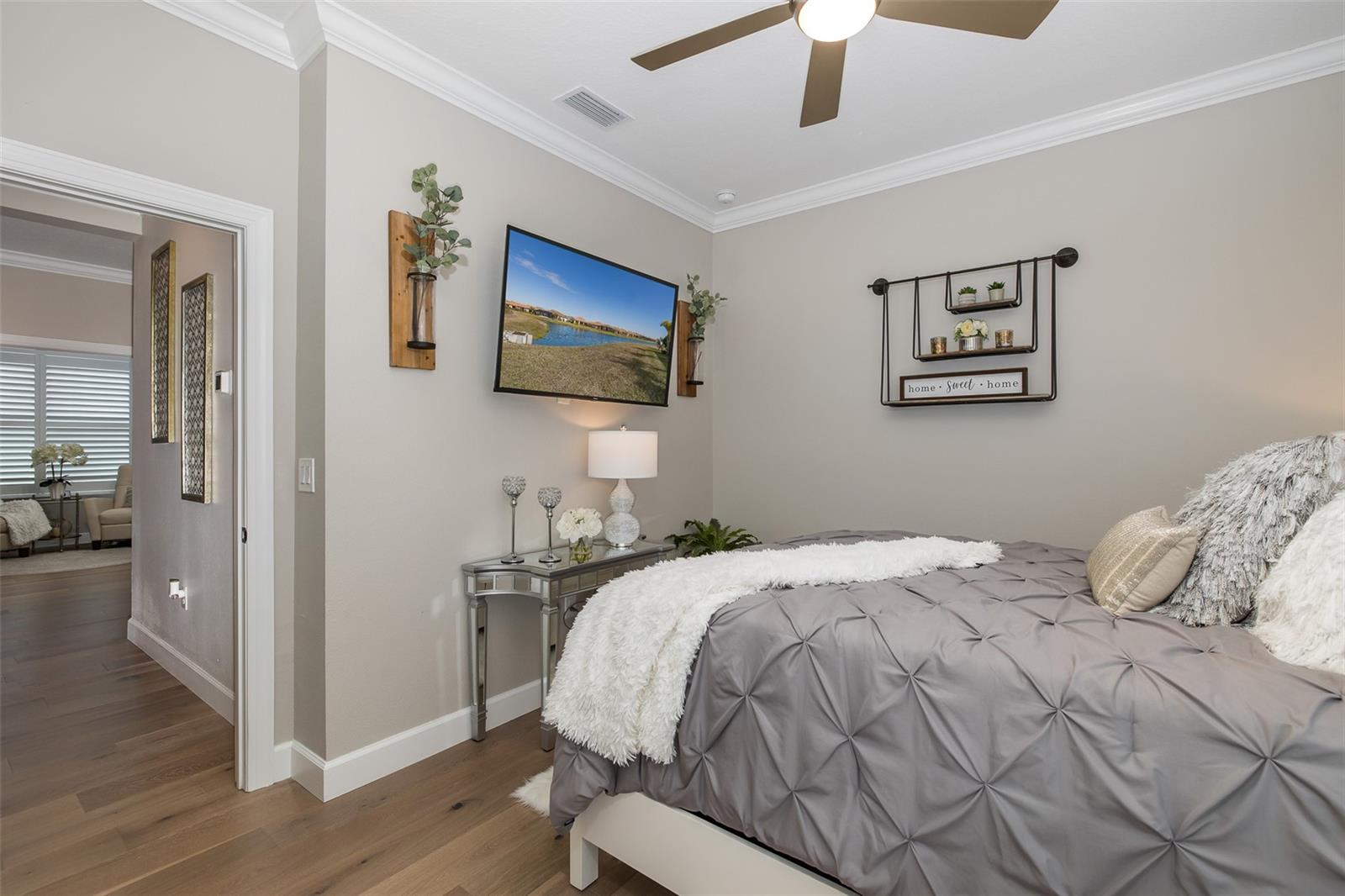 Bedroom 3 w/Wood Floors & Crown Molding!