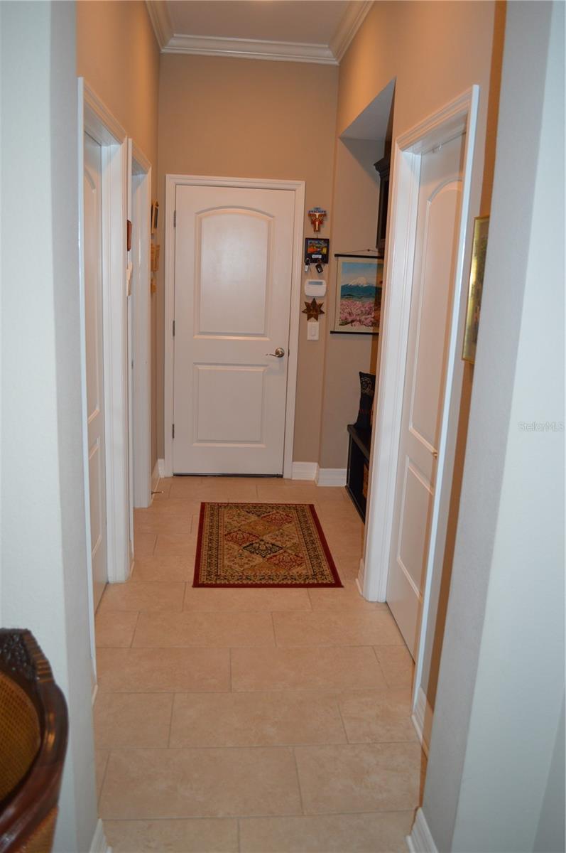 Hallway to the laundry and garage.