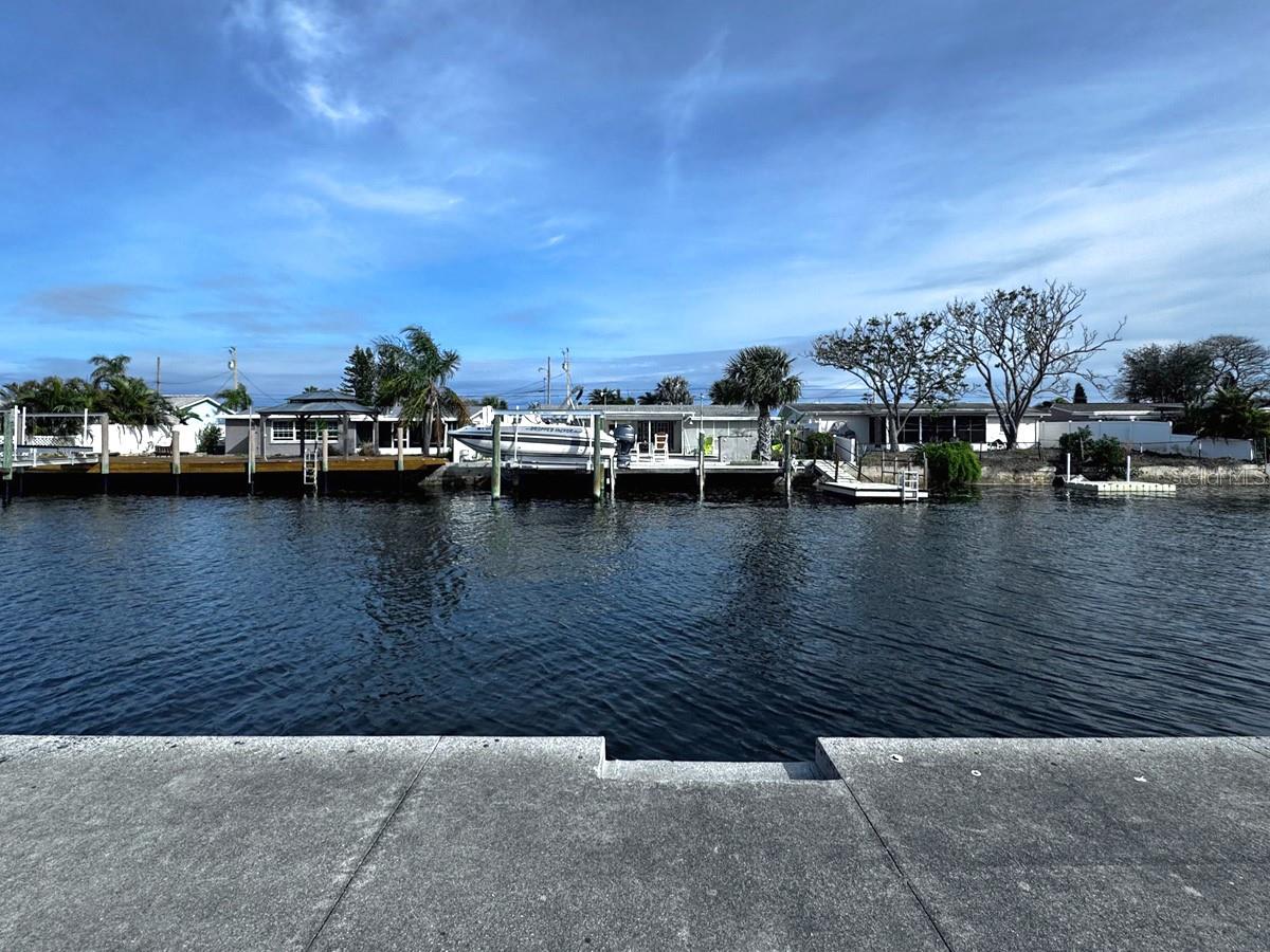 Saltwater Canal at rear of property