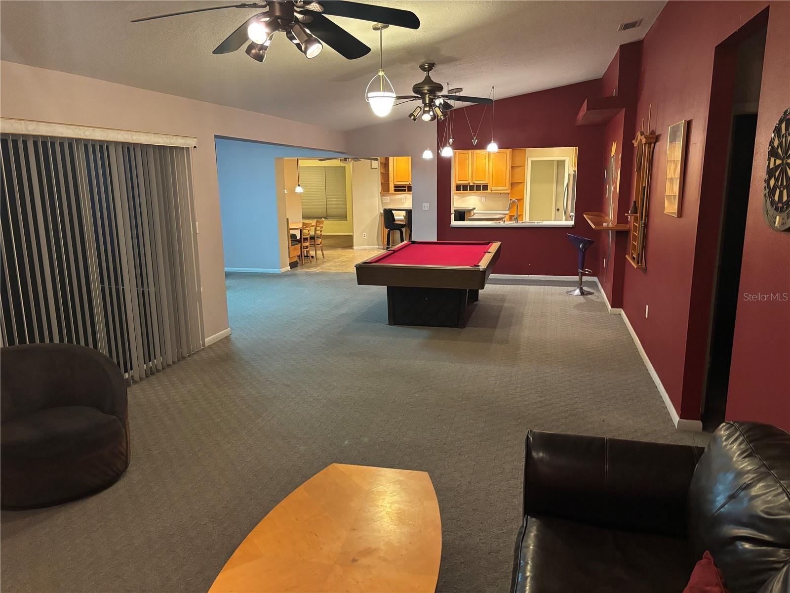 Looking toward kitchen from family room