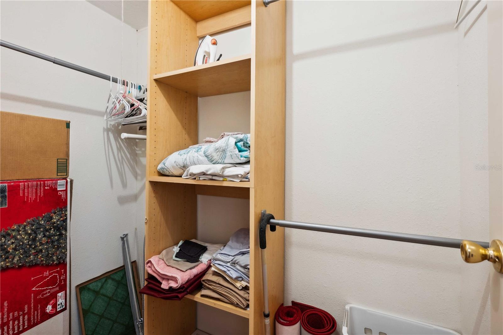 Spacious walk-in closet in primary bedroom