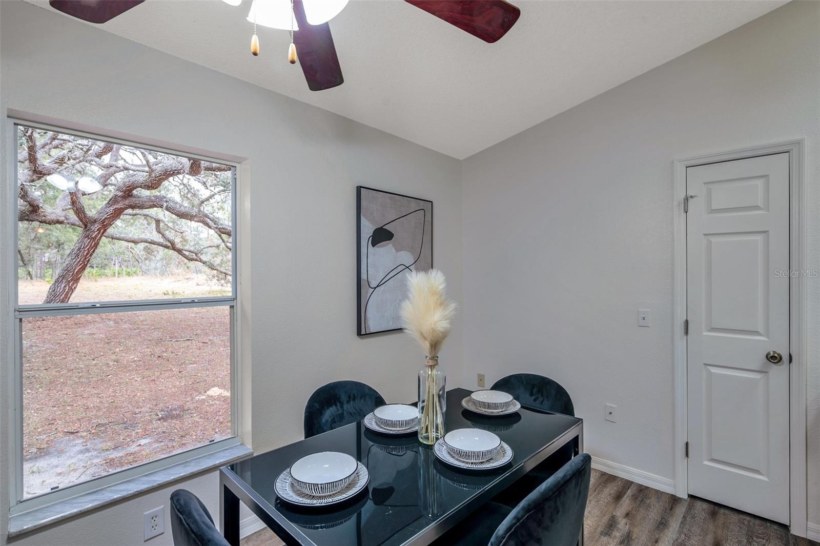 Walking into the Dining Area from the Living Room