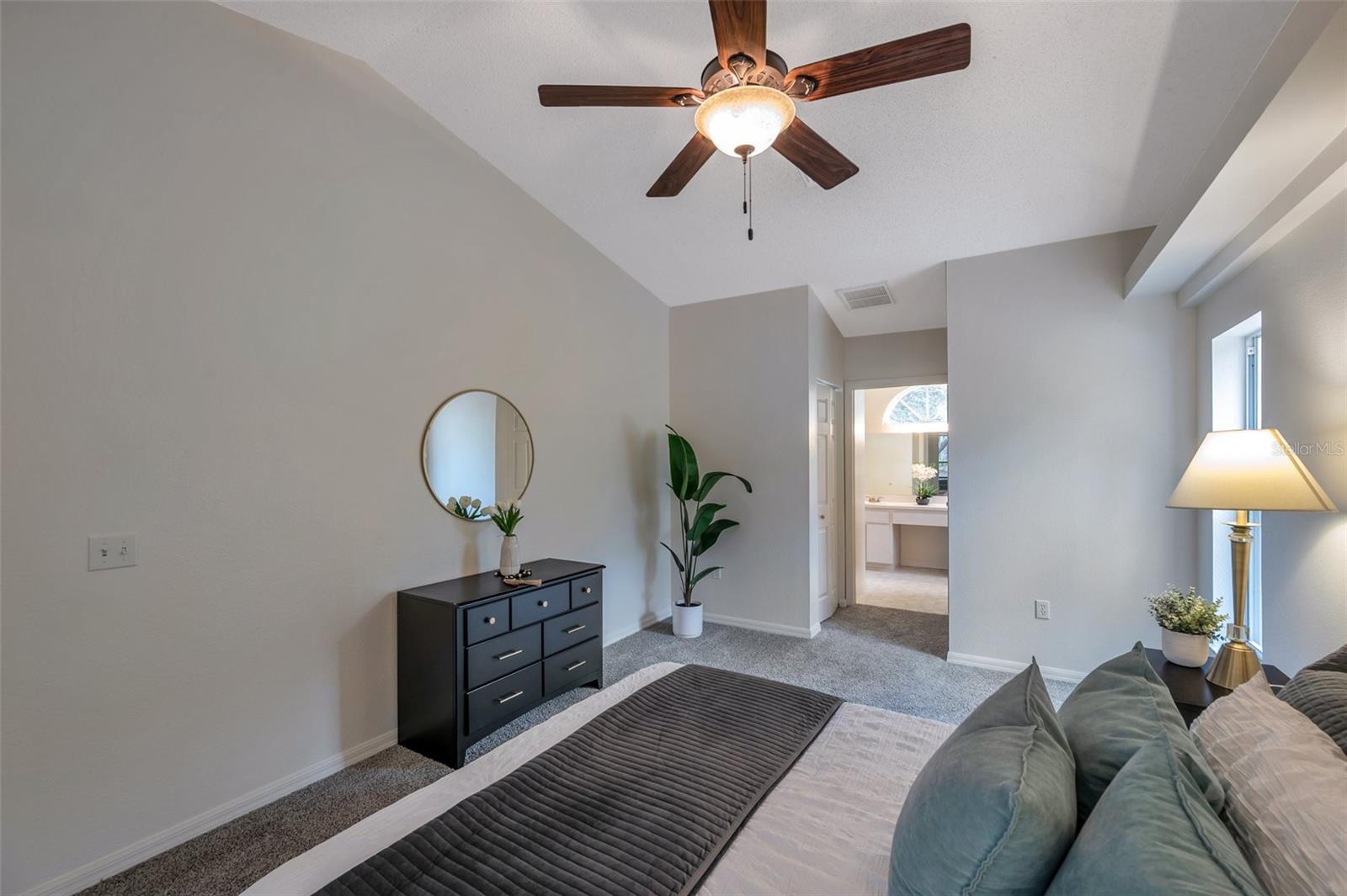 High ceilings and plenty of natural light in the Primary Suite.