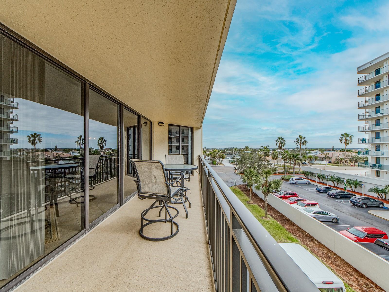 Balcony accessible from both bedrooms and living room