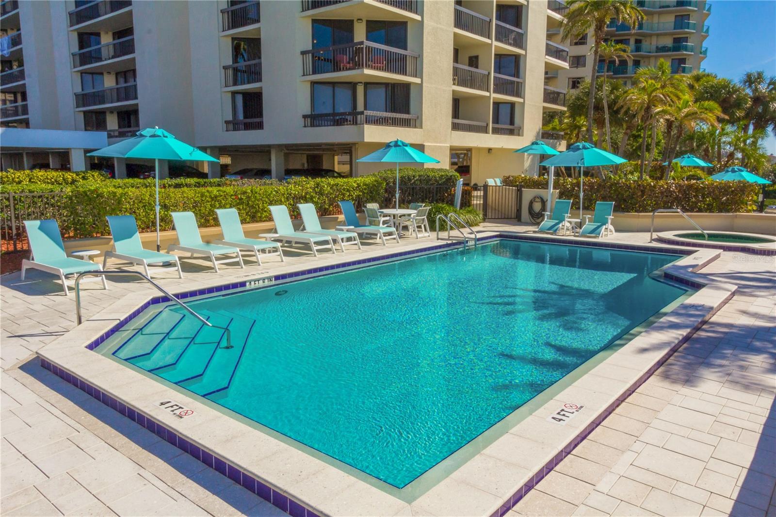 Heated waterfront pool