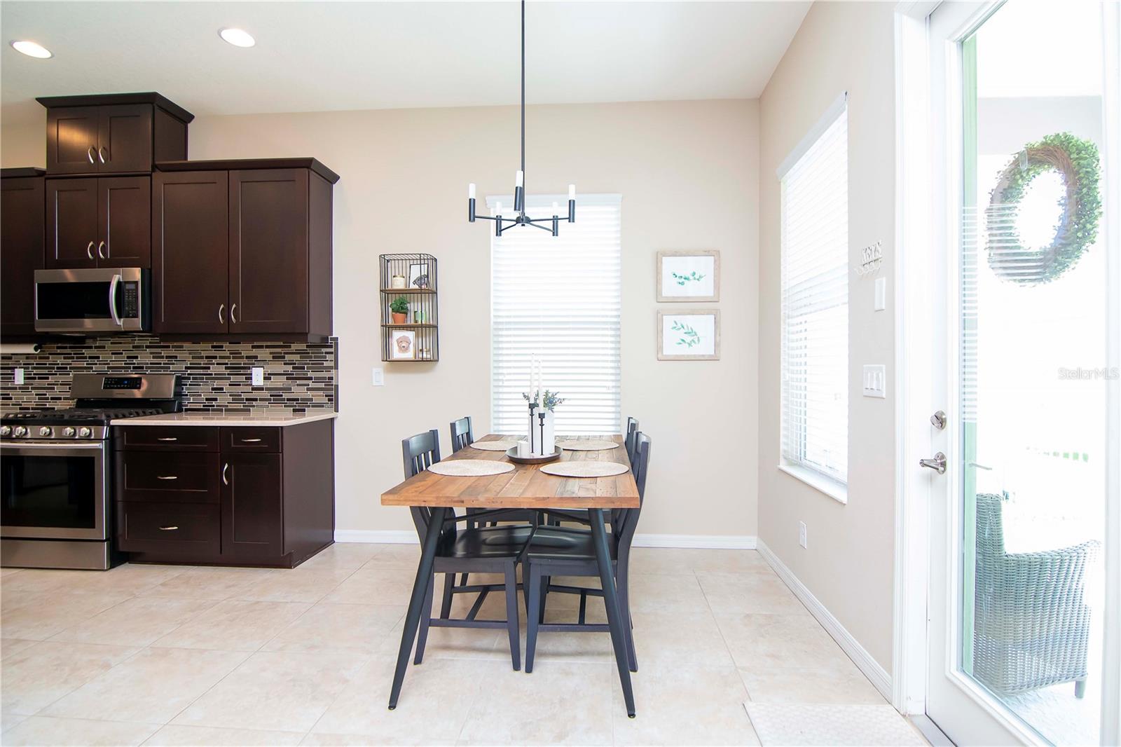 Spacious dining room