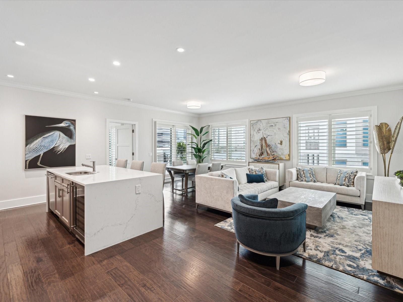 Open Concept - View from the foyer/library