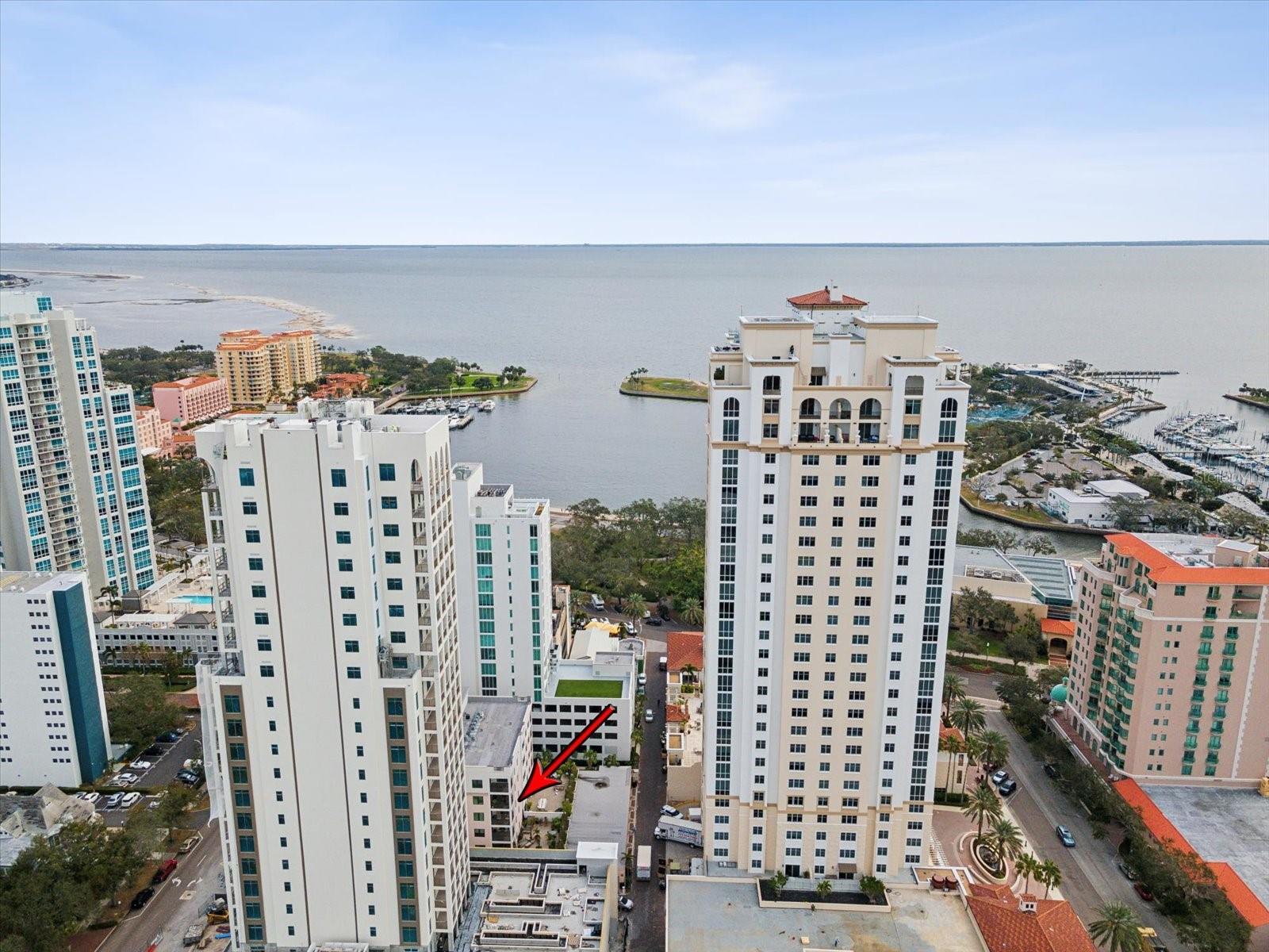 Aerial view of Rowland Place