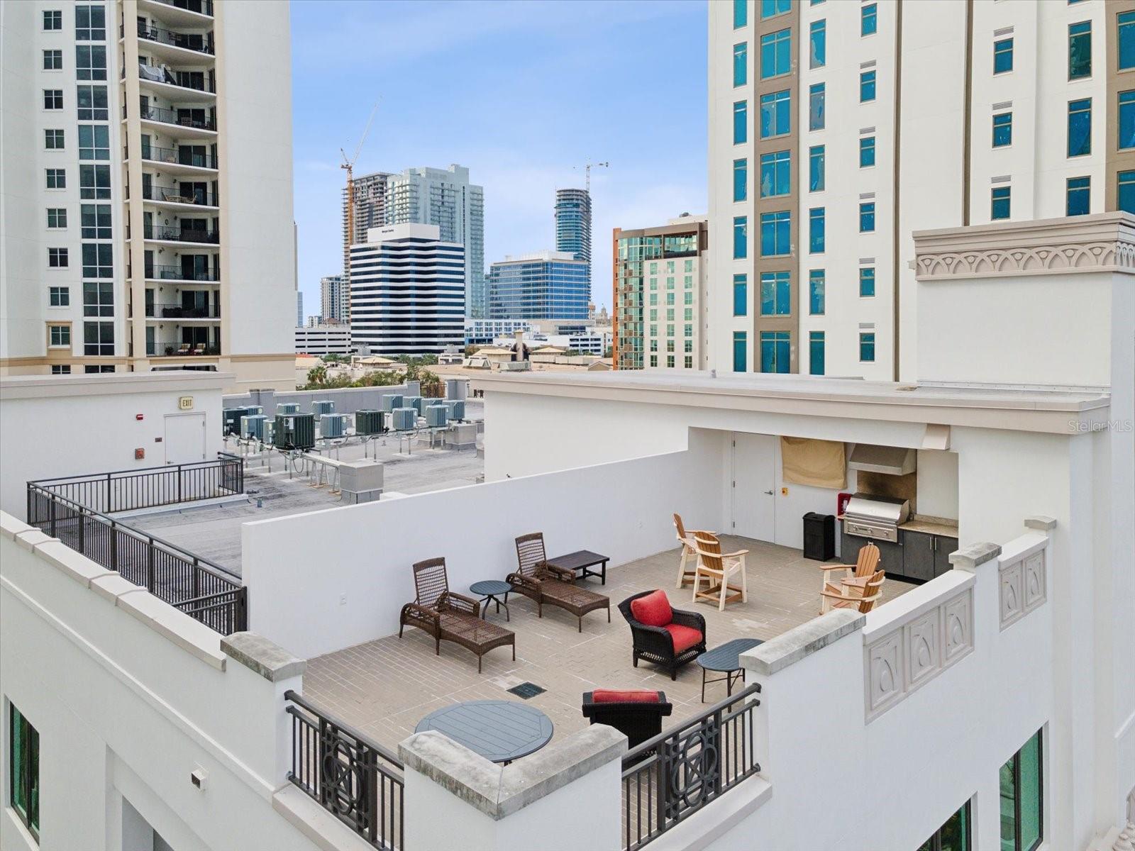 Aerial view of the Community Rooftop