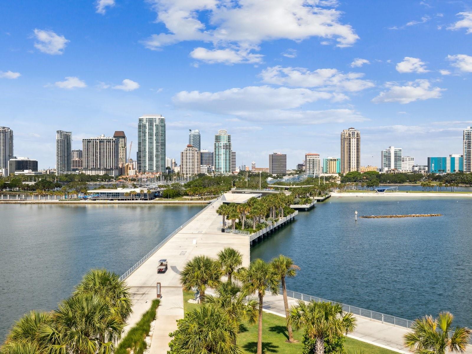 View from the pier of the City