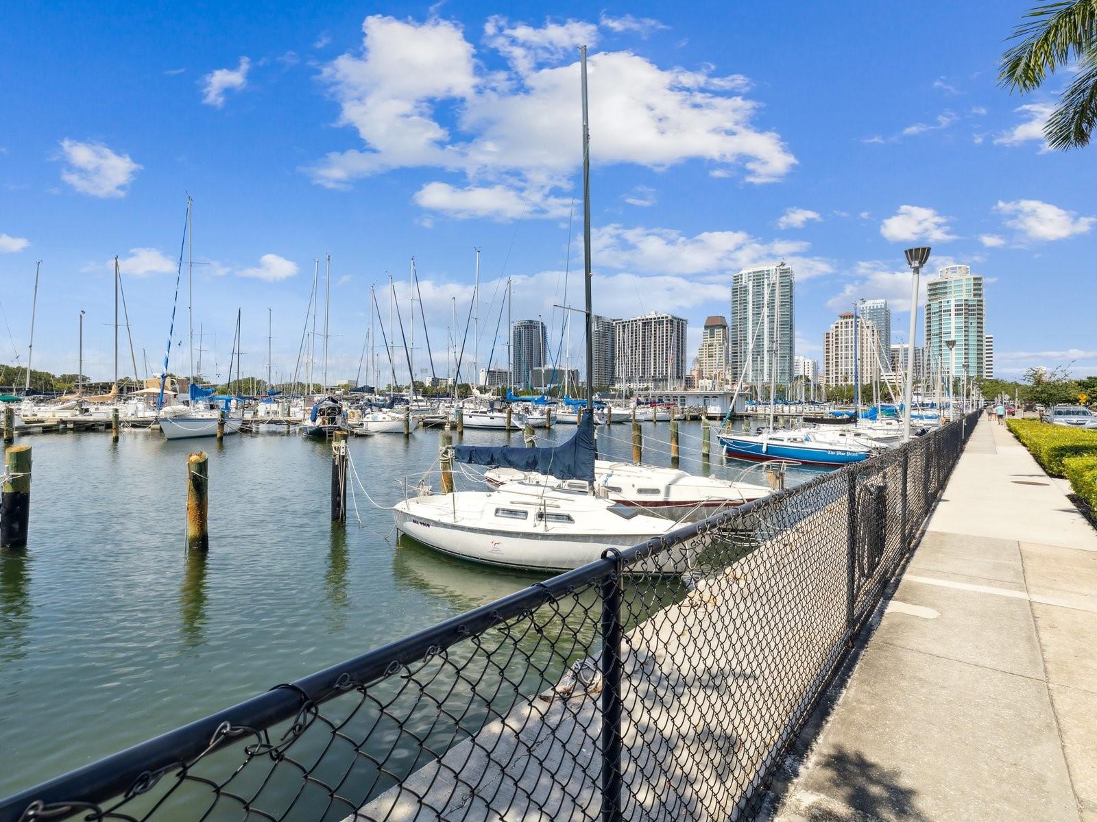 Marina and view of downtown