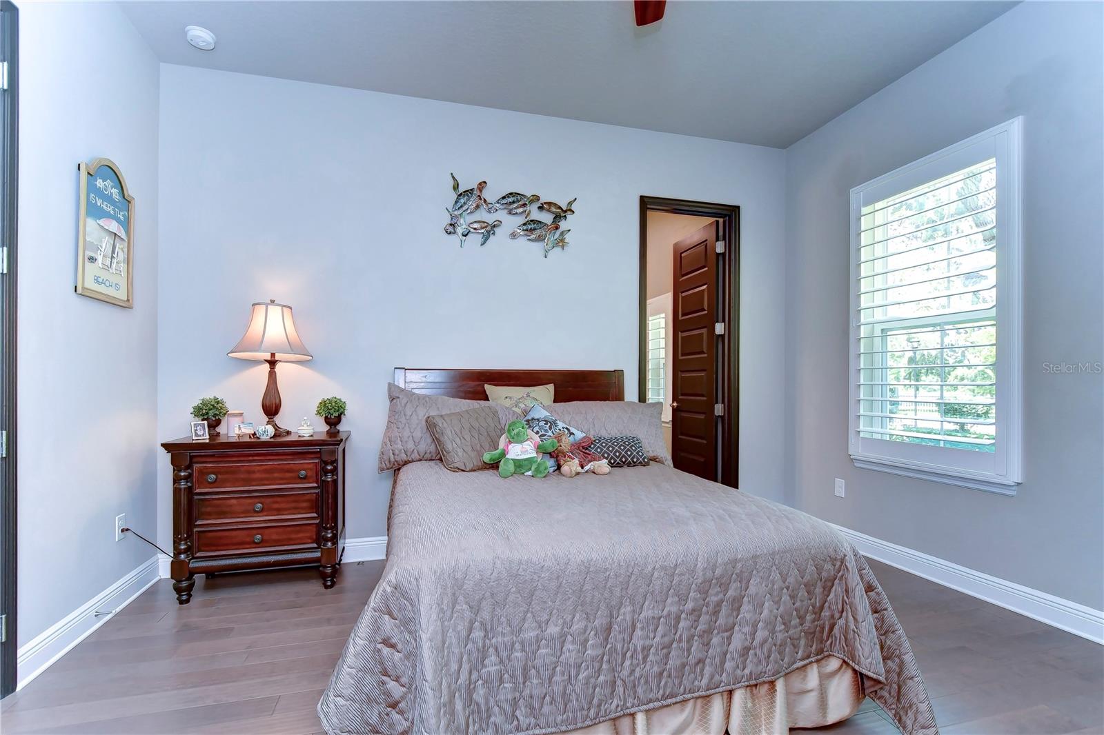 Second bedroom with plantation shutters!