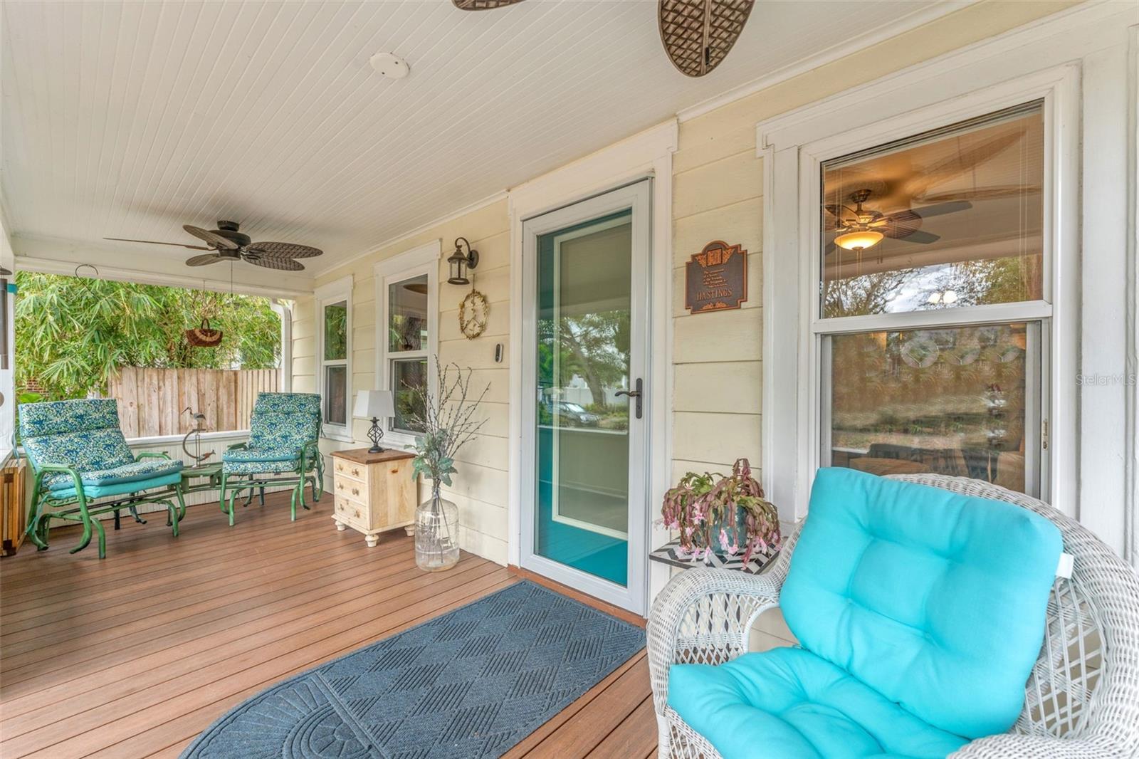 Oversized front porch- perfect for watching the World go by!