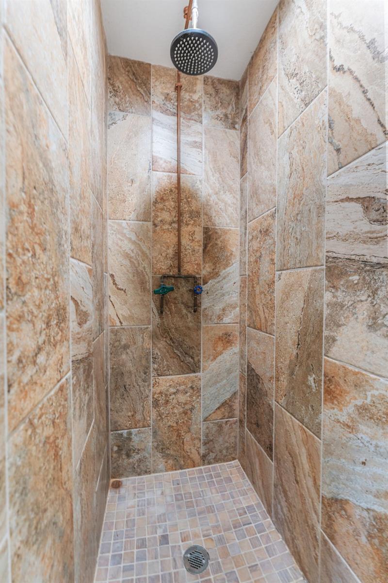 Shower in guest bathroom