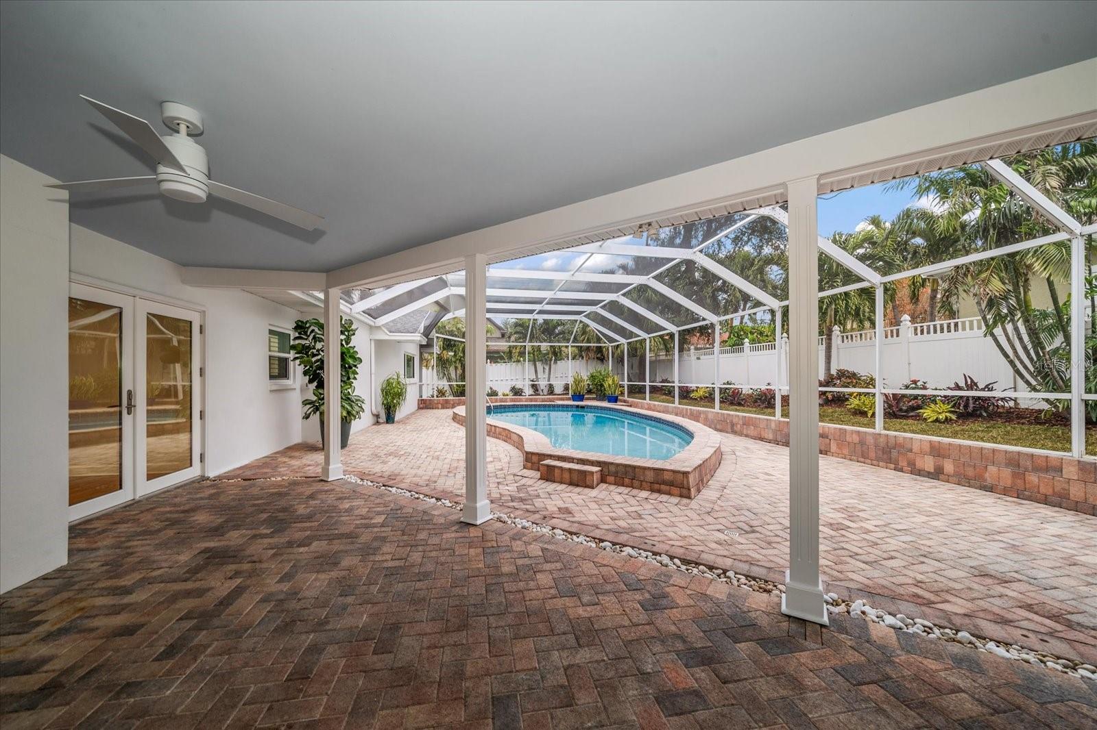 Screened Lanai and pool area