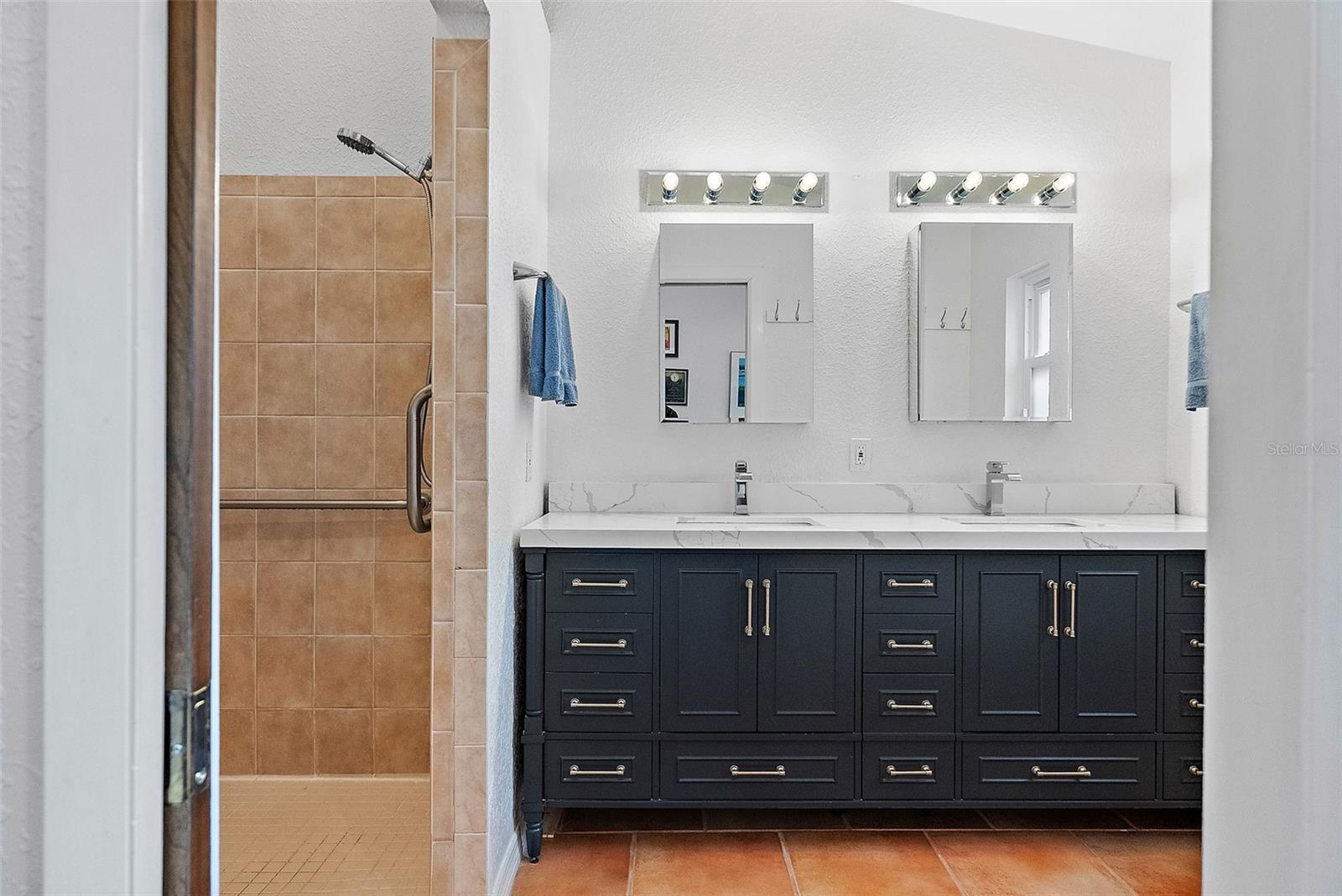 Primary Bath w/entrance to oversized shower