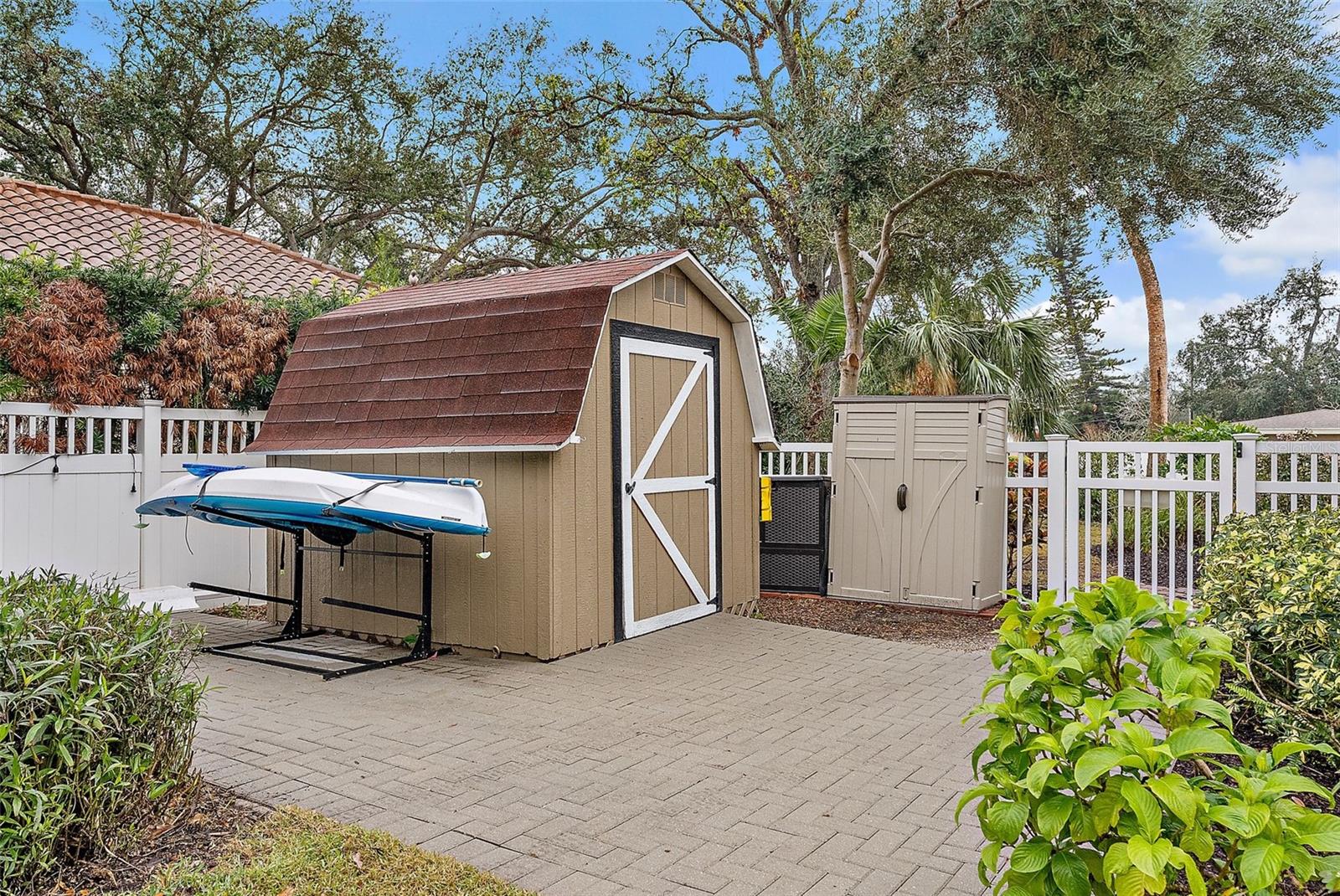 Tough Shed and Kayak Rack