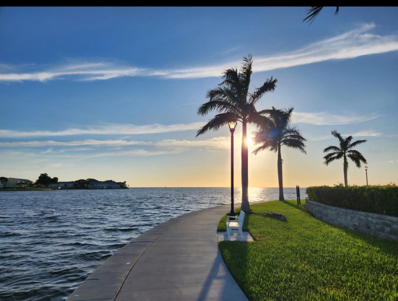 Dolphin Park Walkway at Sunset