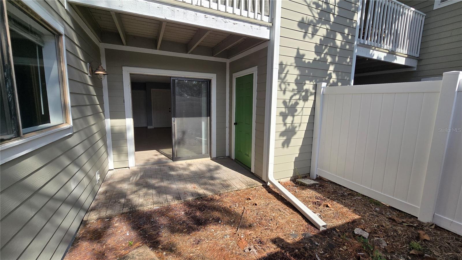 Private Courtyard patio as well as a private storage area.