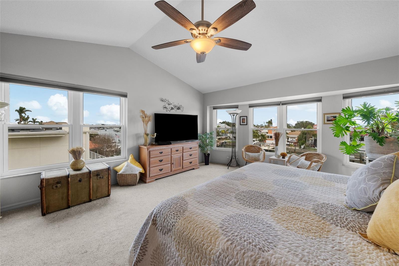 Large Primary Bedroom Suite with Cathedral Ceiling