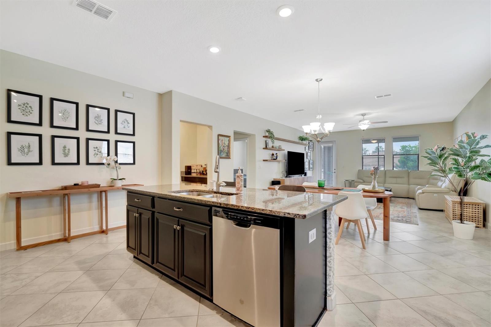 Kitchen to Living Room View