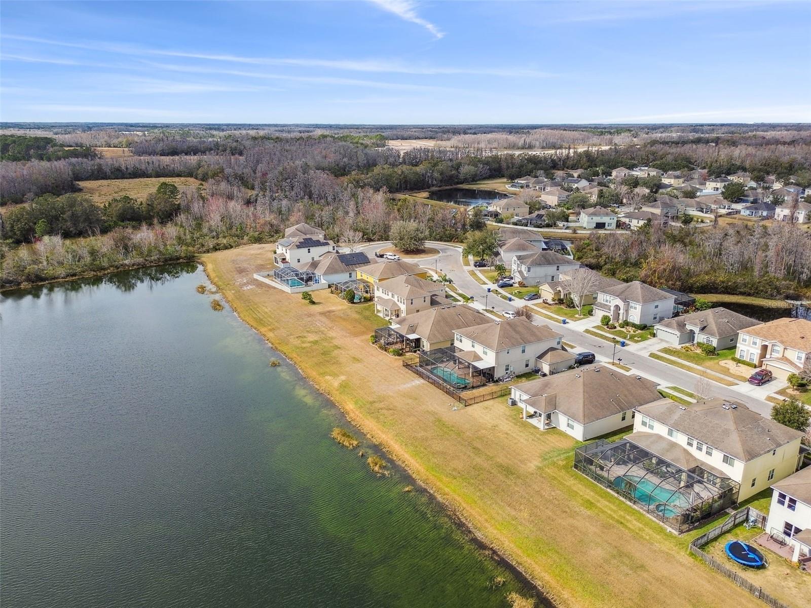 Drone view of water