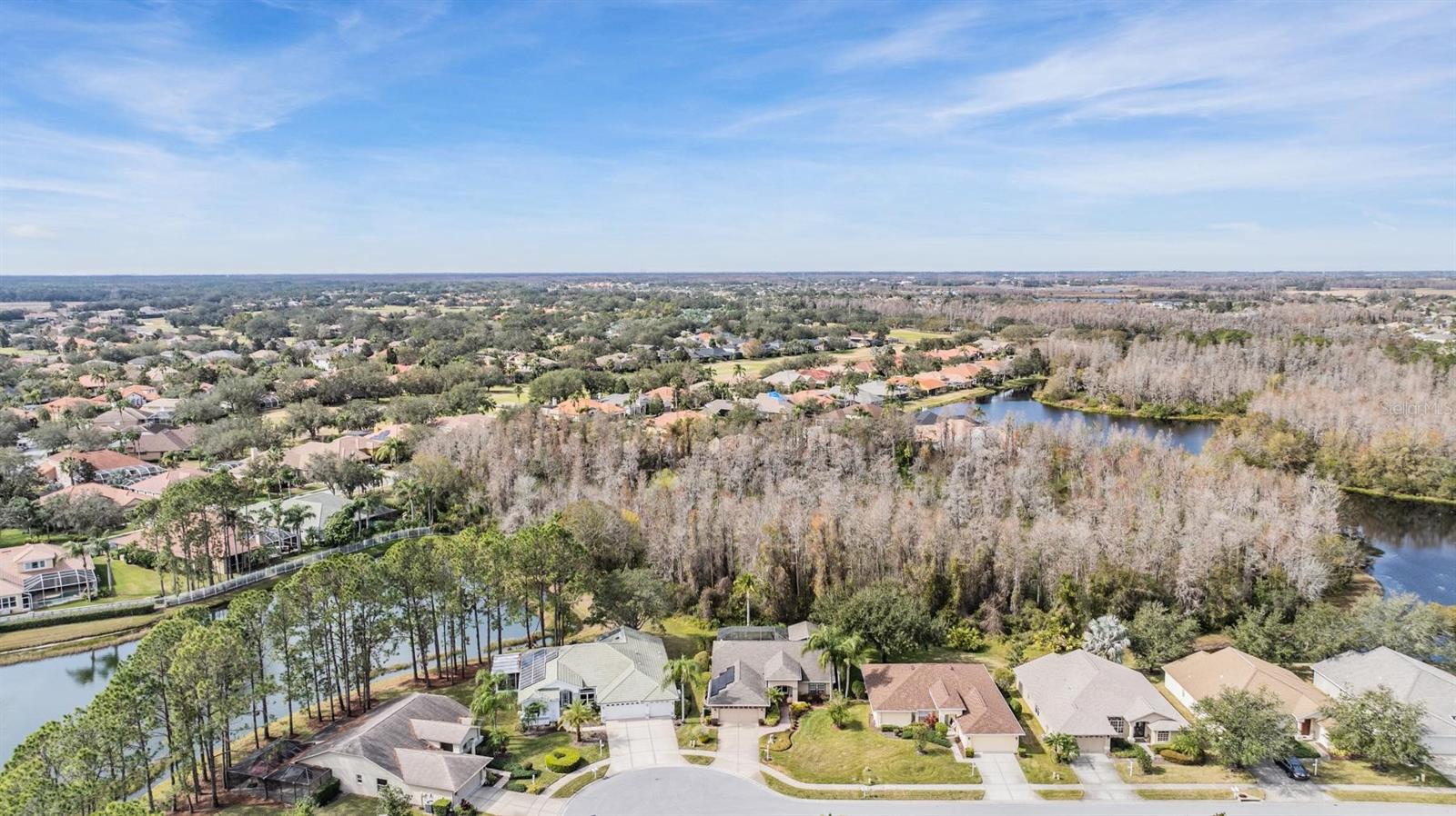 Cul-de-sac location with a tree-line backyard view